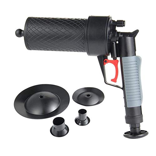 Abflu&szlig;reiniger Toiletten Rohrreiniger Leistungsst&auml;rker Pressluft-Rohrreinigungspistole-Luftst&ouml;&szlig;el - leistungsstarker Abfluss-Kolben mit 4 Art Saugn&auml;pfen, Multifunktionale Reinigungspumpe verwendbar f&uuml;