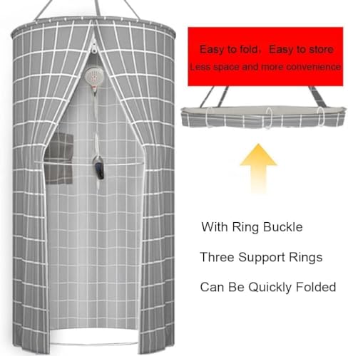 Rideau de douche rond à double fermeture éclair avec isolation thermique optimale