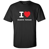 100% Baumwolle JOllify T-Shirt OELSNITZ VOGTLAND T2258 - Farbe: schwarz - Design 1: I Love - Ich Liebe - Größe XXXXXL 5XL
