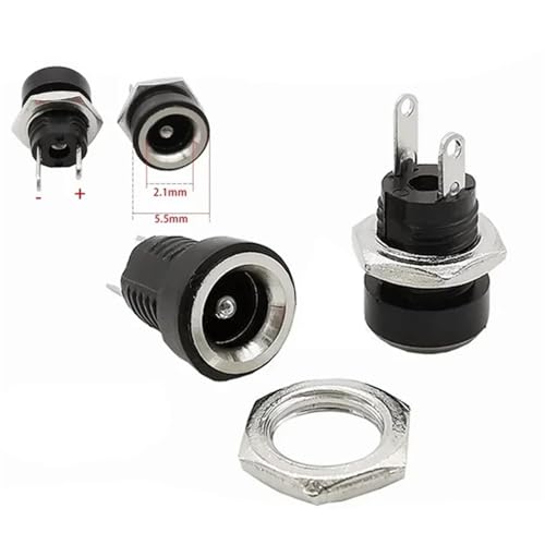 Connecteur femelle CC 5.5x2.1mm DC-022B pour eliminer les faux contacts d'alimentation sur panneau CC