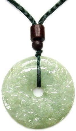 良質ひすい本翡翠ジェダイト丸花彫りペンダント紐ネックレス石街3 紐 良質ひすい本翡翠ジェダイト丸花彫りペンダント紐ネックレス石街3 紐