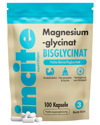 Magnesium glycinat Nahrungsergänzungsmittel – 500 mg – Premium-Qualität …