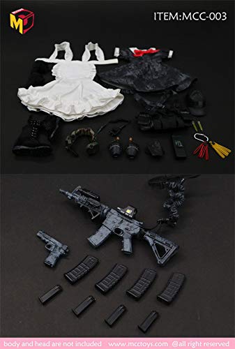 現状　ミリタリー女性　メイドアクションフィギュア用衣装　武器　アクセサリーセット Amazon | 「AC」MCCTOYS MCC-003 1/6 ミリタリー 女性 メイド