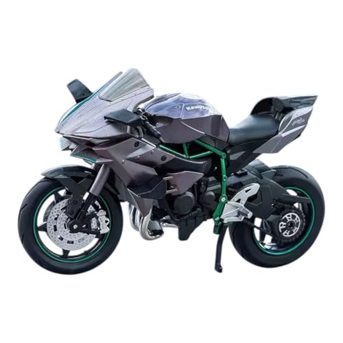 Image of Compatible for 1:12 Kavasaki Ninja H2R Motorcycle DieCast Model, Suspension and Hand Free Roller, Toy Motorcycle Collection with Music Lighting Toy for Kids (Ninja Kawasaki -Coffee)