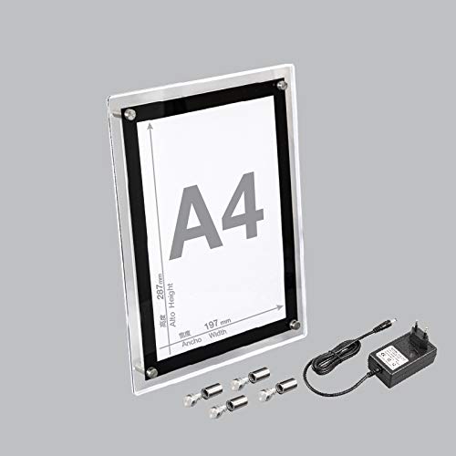 TECNOLUX EURO Marco de fotos digital LED de acrílico, marco de fotos de pantalla LED HD 27 * 36 * 10 cm adecuado para el hogar, la tienda, también puede hacer regalos