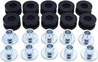 TAKPART 10 Stück M6 Motorrad Gummitüllen Verkleidungsschrauben Draußen Motorcycle Rubber Grommets Universal Verkleidung Schrauben für Verkleidungen