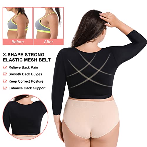 Plus Size Women's Arm Shaper Tops Arm Lift Slimmer Compression Sleeves Support Garment Post Surgical Corrector3