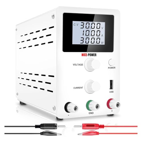AYJYZHIAG AC/DC einstellbares Labor-Schaltnetzteil 30 V 60 V 120 V for Laptop, Handy, Computer, PCB-Reparatur und Aufladen(4digits 30V10A White,AC 110-V) AYJYZHIAG AC/DC einstellbares Labor-Schaltnetzteil 30 V 60 V 120 V for Laptop, Handy, Computer, PCB-Reparatur und Aufladen(4digits 30V10A White,AC 110-V)