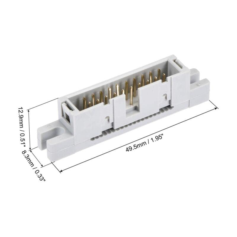 Tool parts 20P Dual Rows 2.54mm IDC Male Transition Plug for Flat Ribbon Cable - Pack Of 1