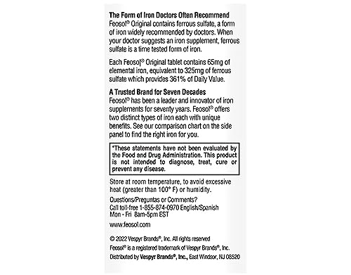 Image of Feosol Original Ferrous Sulfate Iron Supplement , 120 CT (Pack of 3)