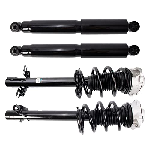 Image of TRQ Front and Rear Complete Strut Assembly & Shock Absorber Kit Complete Strut & Coil Spring Assembly Compatible with 2014-2022 Ram ProMaster 2500 ProMaster 3500