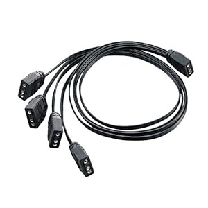 SilverStone Technology CPL03, Ultradunne en ultra-flexibele 1-naar-4 ARGB splitter kabel, SST-CPL03