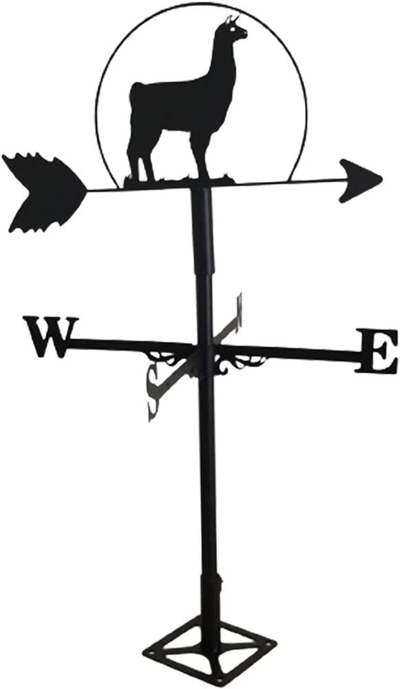 WIQUYBML Rooster Shape Weathervane Roof Mount Weather Vane Outdoor Scene(Alpaca)