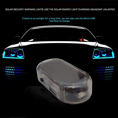 1 LED di allarme per auto fittizia solare LED