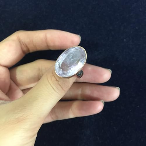 Bague améthyste argent 925 et or rose | Bijou bohème chic taille 65