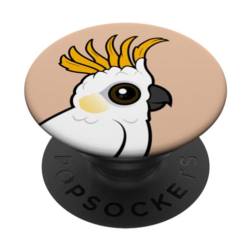 Cute Cartoon Yellow-crested Cockatoo Birdorable Parrot Bird PopSockets Swappable PopGrip