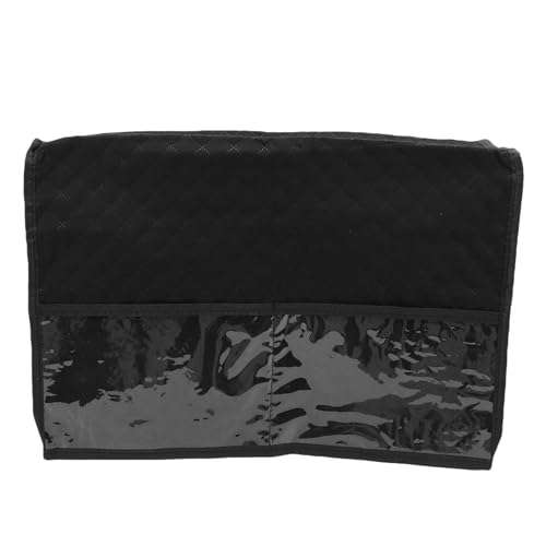 DIRBAK Funda para máquina de Coser, Plegable, Lona, ​​con Bolsillos para Almacenamiento de Accesorios, 17x7x12 Pulgadas, para entusiastas de la Costura (Negra)