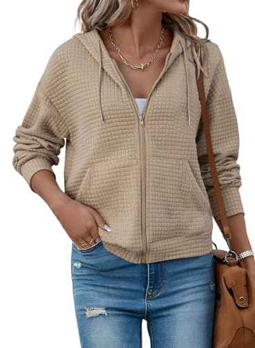 SHEWIN Womens Zip Up Hoodies Oversized Sweatshirt...
