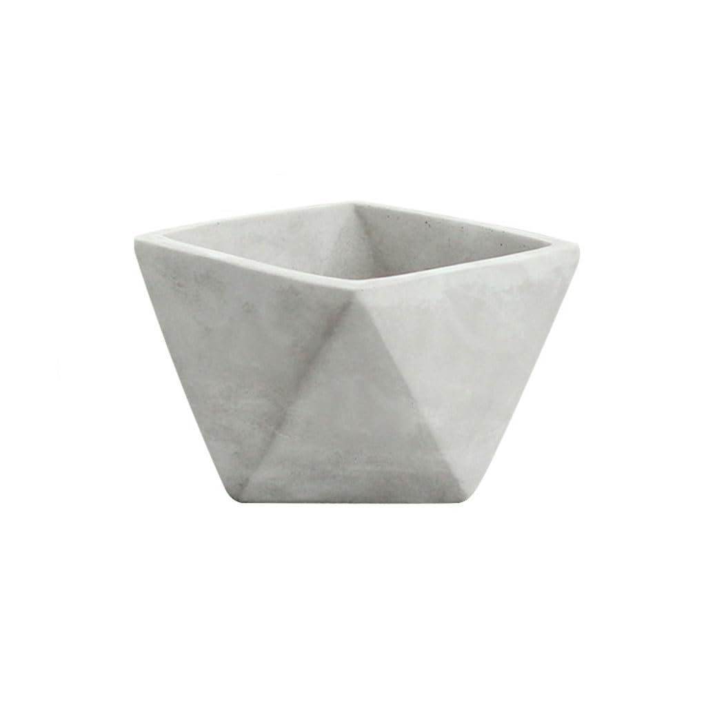 Gelasige One Color Flower Pots Beautiful And Exquisite Flower Pots, Cement Flower Pots, Multi-Functional For Planting Flowers Or Other Plants Outdoor Flower Pots(B)