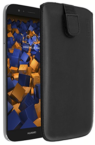 mumbi Genuine Leather Case Compatible with Huawei G8 / GX8 Black