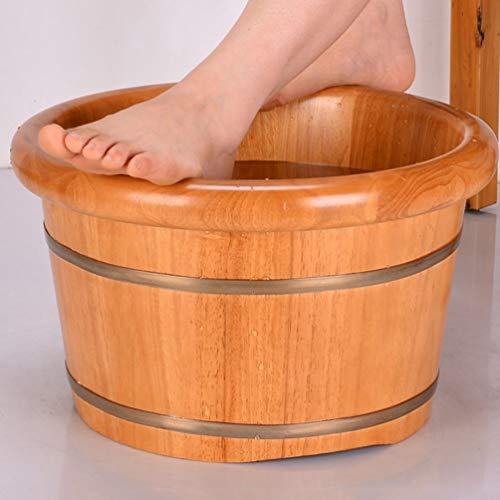 Cubo de madera para baño de pies y pedicura cómodo y práctico miniatura 6