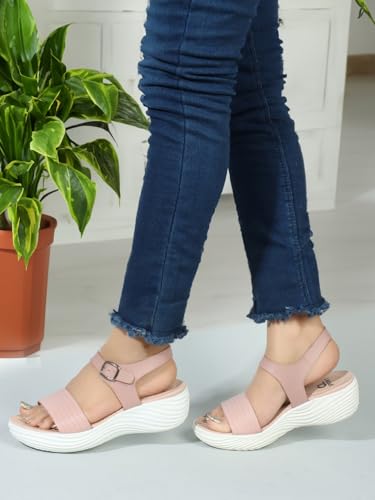 Image of Carlton London women's Lightweight Comfort Wedge Ankle Strap Sandals