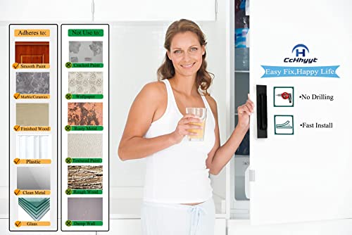 Skyscraper Self-Stick Instant Kitchen Cabinet Bathroom Drawer Closet Door Handle Pulls 2Pcs/Set (106Mm, Black) #TOP4