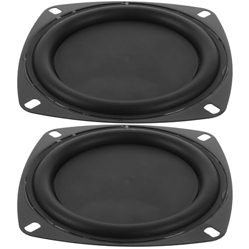 Zerodeko Membrane Fer Pouces Passive 4 Haut-Parleur pour en et Caoutchouc, Remplacement Passif, Lot de 2 Pièces, Amélioration des Basses pour Radiateur pour Caisson Sonore
