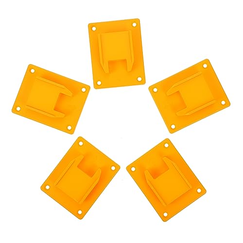 HONMEET 5pcs Power Tool Holder Holders Mount Power Tool Organizer Power Tools Hanger Drill Tool Holder Dock Holder Yellow Abs Plastic