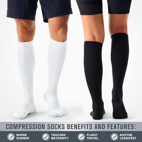 Image of Compression Socks for Women and Men(3 Pairs)15-20mmHg - Best Circulation Support Socks