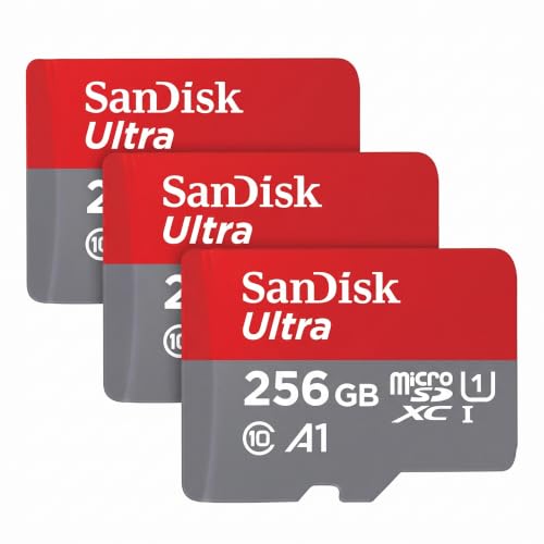 SANDISK 256GB Ultra microSDXC UHS-I Memory Card with Adapter - Up to 150MB/s, C10, U1, Full HD, A1, MicroSD Card - SDSQUAC-256G-GN6MA (Pack of 3) - image 1
