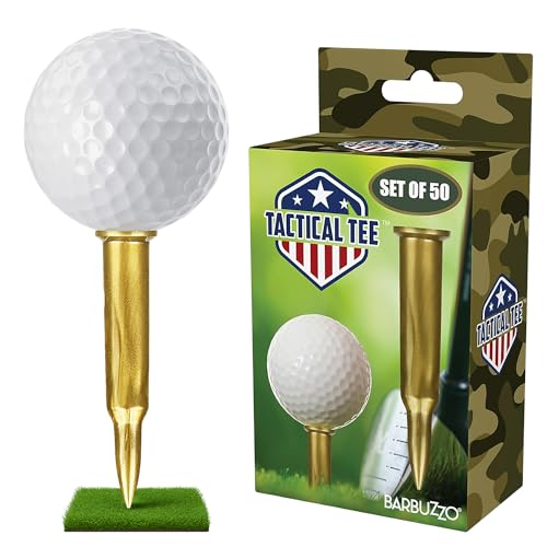 Tees de golf tactiques Caliber Gourmet CBG-TEE en lot de 50 pour le parcours