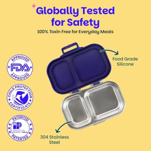 Image of Basil Bento Ace 2C Steel Lunch Box - Pixel Rush