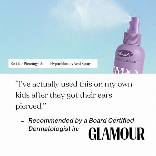 Image of Aquia Hypochlorous Acid Spray for Face and Skin; Facial Cleanser | 8oz Face Mist Hypochlorous Acid Spray for Skin, Acne, Rash, Eczema, Wound | Antimicrobial Facial Cleanser Acne Sprays; Purple 8oz