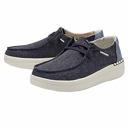 Image of HEYDUDE Women's Wendy Chambray | Women's Shoes | Women's Lace Up Loafers | Comfortable & Light-Weight