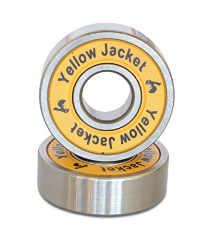 Yellow Jacket Premium Inline Skate Bearings, Roller Skate Bearings, 608, ABEC 9, Tropical