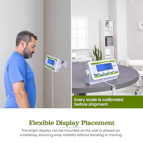 Image of Extra Wide Medical Physician Scale, 440 lb Capacity, High-Accuracy Display