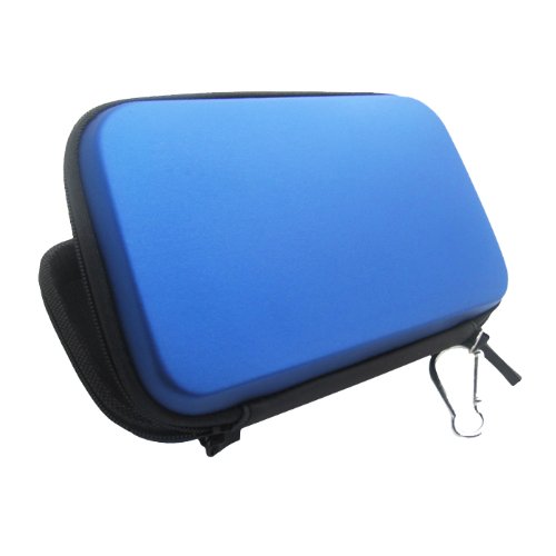 Blue Hard Carry Zipper Case Bag Game Pouch Holder Cover For