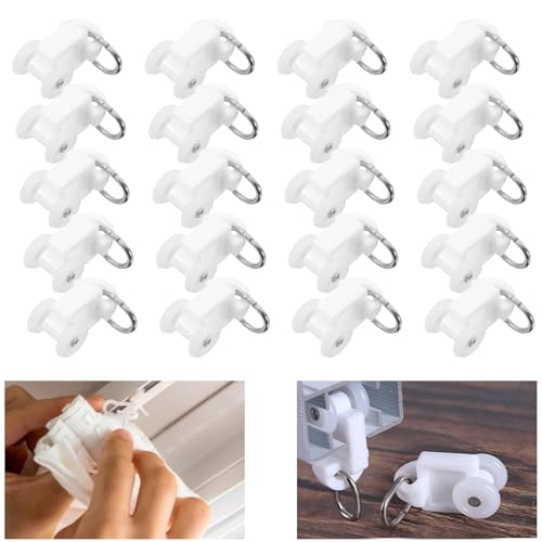 Dtoterul Polea para Pista de Cortina 100 Piezas Rodillos de Riel de Cortina Portadores de Ruedas de Cortina Corredores de Cortinas Plegables Rodillos de la Pista de la Cortina para Rieles de Cortina