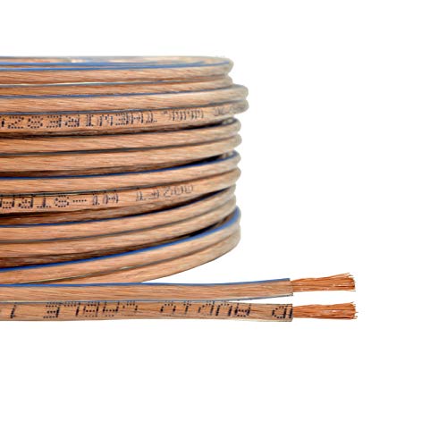 The Wires Zone Car Home Audio Speaker Wire Transparent Clear Cable 16AWG 16/2 Gauge (50 feet) - Thumbnail 2