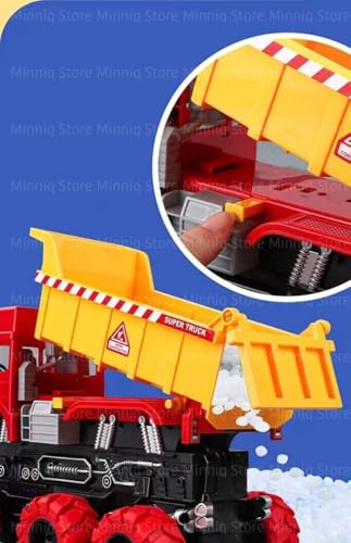Image of Dumper 6x6 Truck with Lights and Sounds Friction Powered Trailer Model Diecast Truck Toys Best Birthday Gift for Kids (Dumper 6x6 Truck)