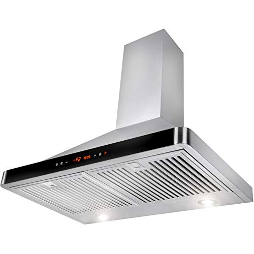 Winflo 30 In. Convertible Stainless Steel Wall Mount Range Hood With Stainless Steel Baffle Filters And Touch Sensor Control #TOP3