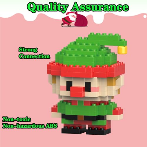 Image of Christmas Elf Building Micro Blocks Set Compatible with Lego Christmas Advent Calendar 2026 Stacking New Toys Holiday Present Box New Year Xmas Gifts for Kids and Adults (Elf)