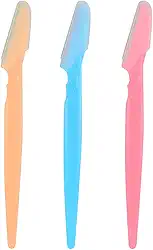 Kit 3 Navalhas de Sobrancelha e Aparador Facial Lâmina Para Depilar Rosto, Buço e Sobrancelhas Navalha Aparadora de pelo