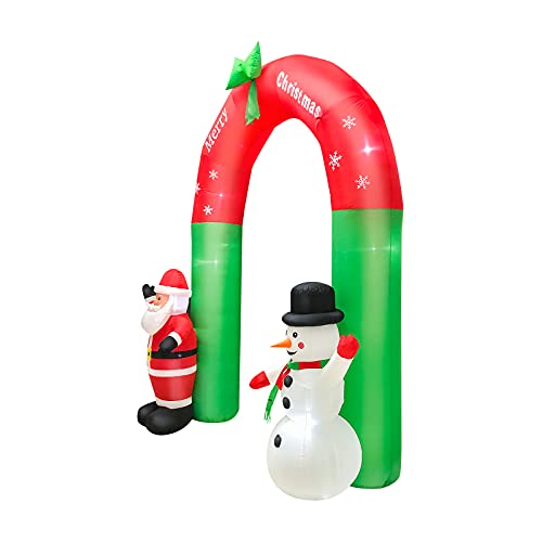 mewmewcat 8FT Natal Insuflável de Papai Noel e Boneco de Neve Decoração de quintal de Natal Decoraçã