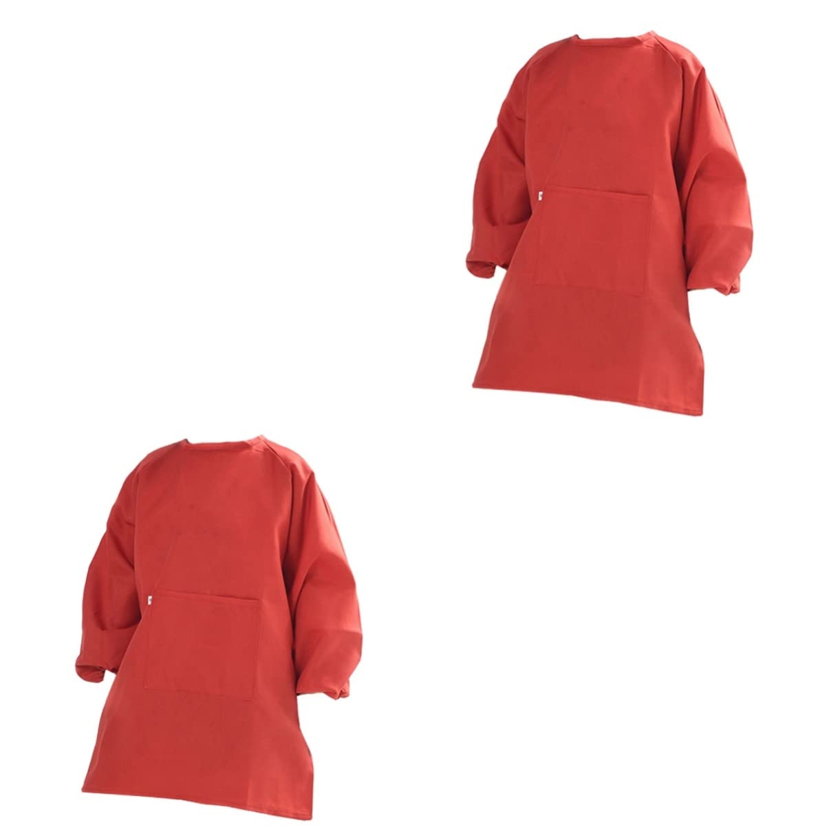 BESTonZON 2piezas Delantal Infantil De Mangas Para Protector De Ropa Rojo Para Dibujar y