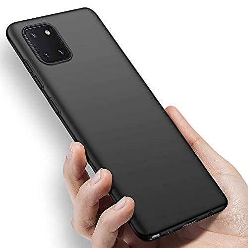 Image of Mobile Back Cover Case for Samsung A81 (Silicone Case|CameraProtection|Black SC1510)