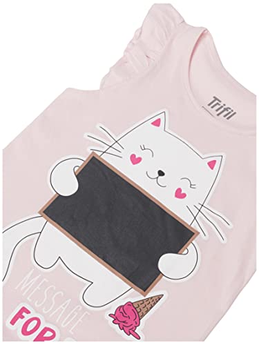 Pijama Infantil Menina Short Doll Manga Curta Trifil, Estampa para escrever com giz, ROSA, 8A