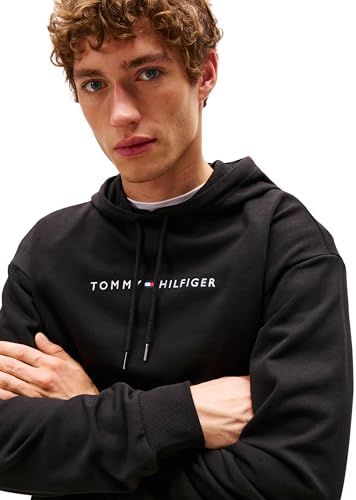 Tommy Hilfiger Sudadera Hombre con Capucha, Negro (Black), L - imagen 3