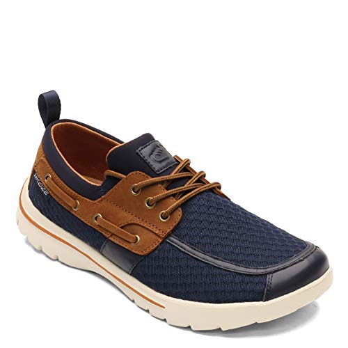 Men's Skuze, Del Marina - Stretch Fit Boat Shoe Navy Brown